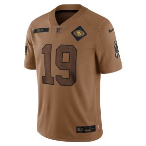 Mens San Francisco 49ers Deebo Samuel 2023 Salute To Service Limited Jersey Brown