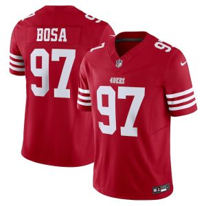 Mens San Francisco 49ers Nick Bosa Vapor F.U.S.E. Limited Jersey Scarlet