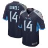 Mens Tennessee Titans Colton Dowell Team Game Jersey Navy