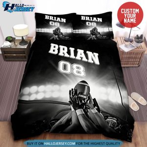 Personalized American Football Celebration Bedding Set