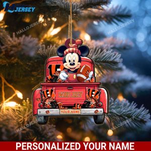 Personalized Bengals Mickey And Sport Ornament