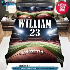 Personalized Football Field Bedding Set