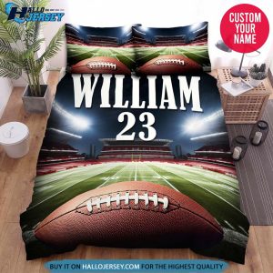 Personalized Football Field Bedding Set