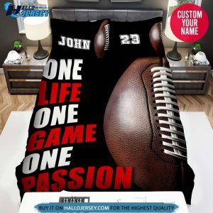 Personalized Football My Life Bedding Set