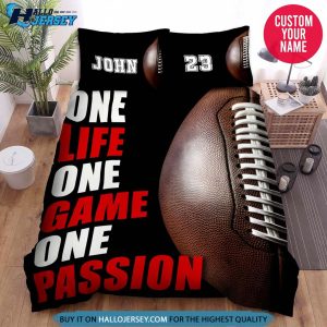 Personalized Football My Life Bedding Set