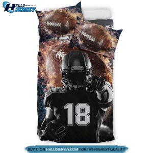 Personalized Football Player Custom Your Name And Number Bedding Set