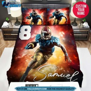 Personalized Football Player Magic Background Bedding Set