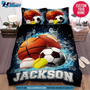 Personalized Love All Sports Bedding Set 3