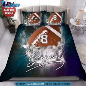 Thunder Football Personalized Bedding Set