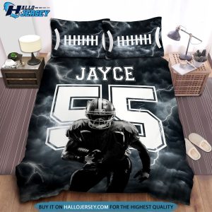 Thunder Football Player Personalized Bedding Set