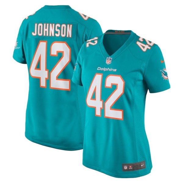 Womens Miami Dolphins Alexander Johnson Game Jersey Aqua