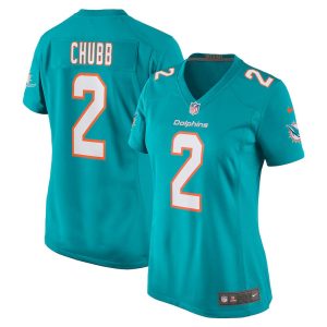 Womens Miami Dolphins Bradley Chubb Game Player Jersey Aqua