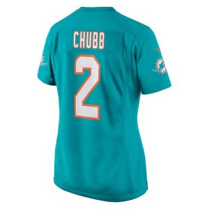 Womens Miami Dolphins Bradley Chubb Game Player Jersey Aqua