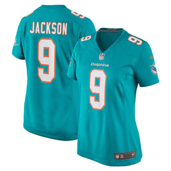 Womens Miami Dolphins Calvin Jackson Home Game Player Jersey Aqua