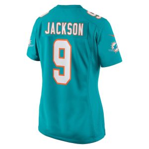 Womens Miami Dolphins Calvin Jackson Nike Home Game Player Jersey Aqua 2