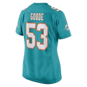 Womens Miami Dolphins Cameron Goode Nike Game Player Jersey Aqua 3