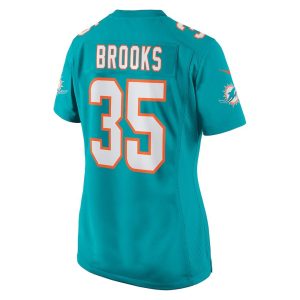 Womens Miami Dolphins Christopher Brooks Nike Team Game Jersey Aqua 2