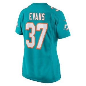 Womens Miami Dolphins Darrynton Evans Nike Team Game Jersey Aqua 2