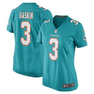 Womens Miami Dolphins Myles Gaskin Game Player Jersey Aqua