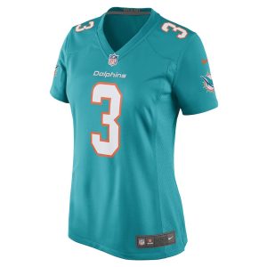 Womens Miami Dolphins Myles Gaskin Game Player Jersey Aqua