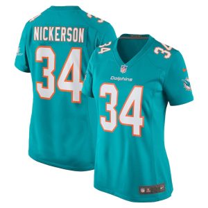 Womens Miami Dolphins Parry Nickerson Team Game Jersey Aqua