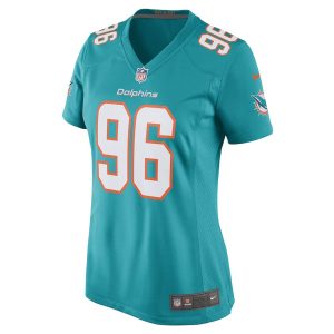 Womens Miami Dolphins Porter Gustin Game Player Jersey Aqua