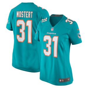 Womens Miami Dolphins Raheem Mostert Game Jersey Aqua