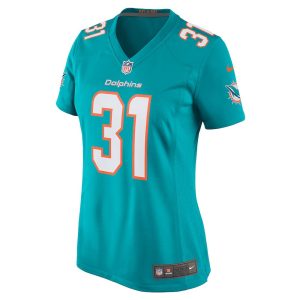 Womens Miami Dolphins Raheem Mostert Game Jersey Aqua