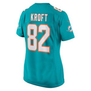 Womens Miami Dolphins Tyler Kroft Nike Team Game Jersey Aqua 2