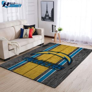 Los Angeles Chargers Team Logo Wooden Style Rug