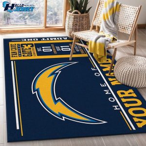 Los Angeles Chargers Wincraft Personalized Area Rug