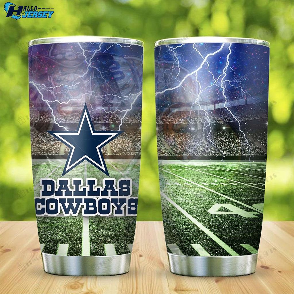 Dallas Cowboys American Football Team Logo Stainless Steel Tumbler, gifts for Dallas Cowboys fans