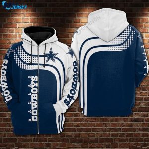 Dallas Cowboys Custom Logo Team American Style All Over Print Hoodie