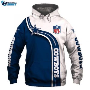 Dallas Cowboys Full Zip Highway Letter All Over Print Hoodie