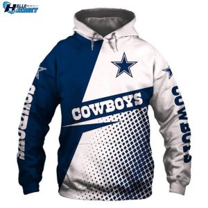 Dallas Cowboys Grid Logo Team American Style All Over Print Hoodie