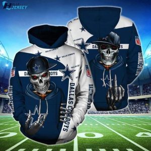 Dallas Cowboys Hip Hop Skull All Over Print Hoodie