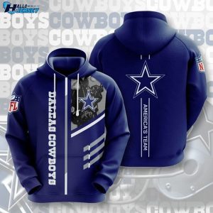 Dallas Cowboys Hooded Pocket All Over Print Hoodie Gift For Fans