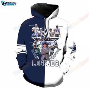 Dallas Cowboys Legends Logo Team Gift For Fans All Over Print Hoodie