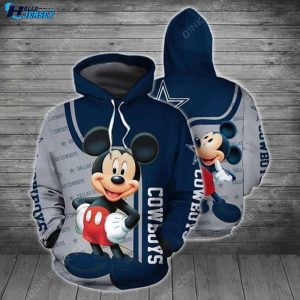 Dallas Cowboys Mickey Logo Team Gift For Fans All Over Print Hoodie