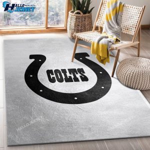 Indiana Colts Silver Area Rug For Christmas