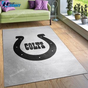 Indiana Colts Silver Area Rug For Christmas