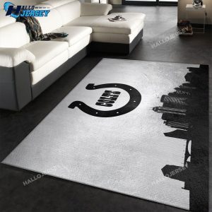 Indiana Colts Skyline Christmas Living Room Rug