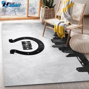 Indiana Colts Skyline Christmas Living Room Rug