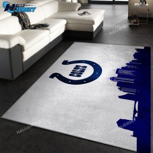 Indiana Colts Skyline Rectangle Rug For Bedroom