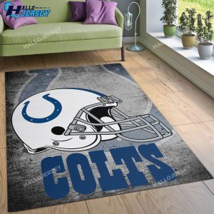 Indianapolis Colts Helmet Football Team Area Rug