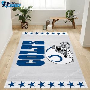 Indianapolis Colts Helmet Team Logo Rug