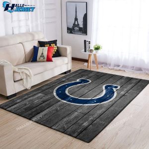 Indianapolis Colts Team Logo Grey Style Rectangle Rug