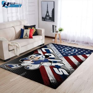 Indianapolis Colts Team Logo Mickey Us Area Rug