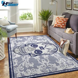 Indianapolis Colts Skull Flower Style Rug