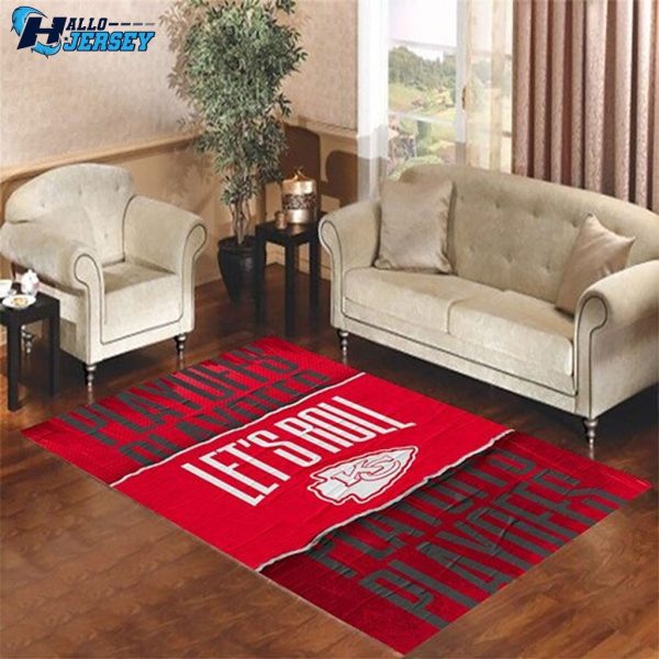 Kansas City Chiefs Lets Roll Rectangle Rug